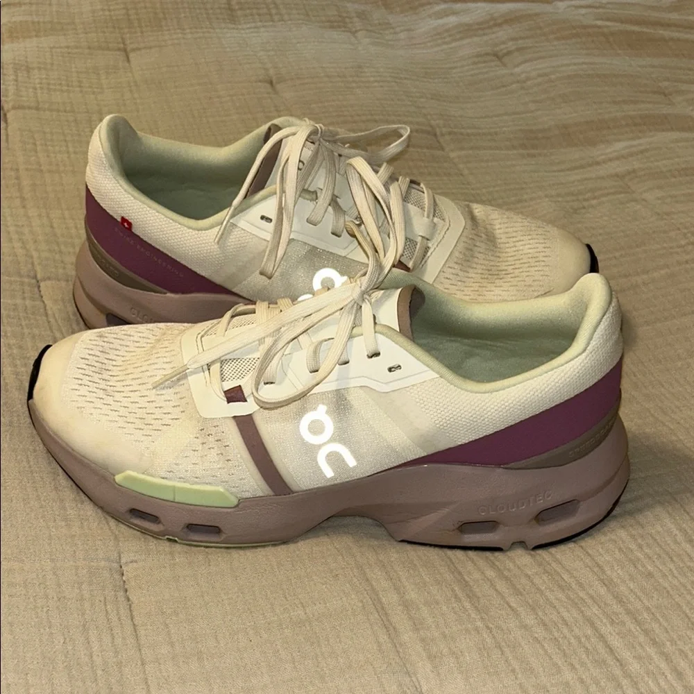 On Running White and Purple Sneakers with CloudTec Cushioning - Picture 3 of 6